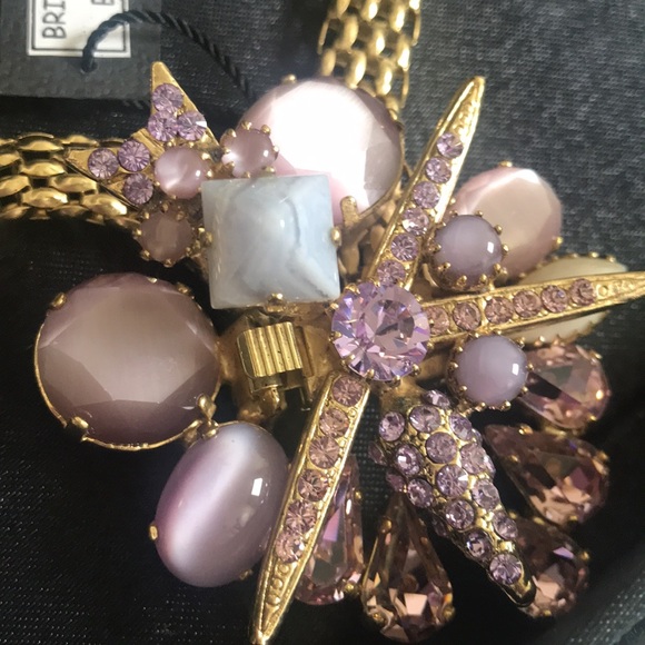Authentic Rodrigo Oatazu Italy X Swarovski. Lavender gold collar $580 - Picture 3 of 10